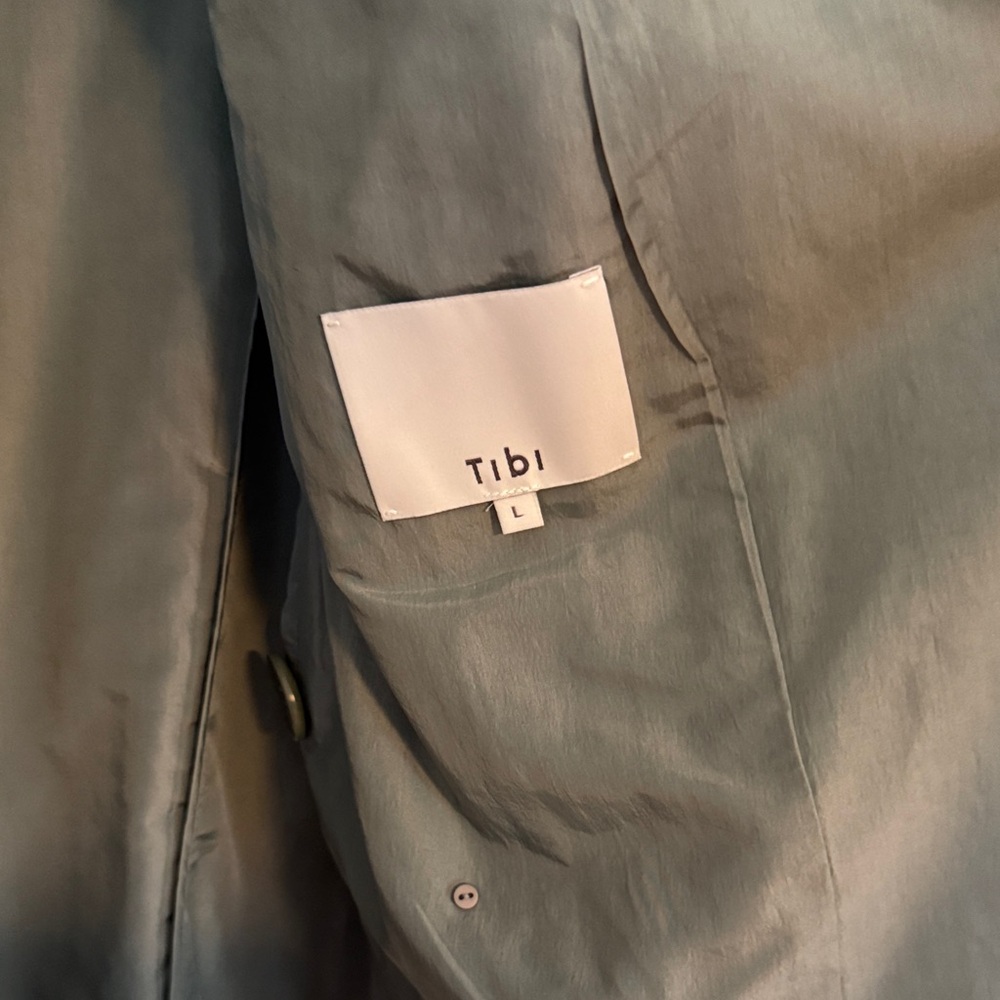 Tibi silk nylon Liam Blazer in Pumice - Picture 3 of 3